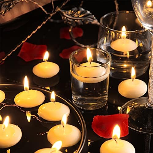 50 Pieces 15 Inch Unscented Floating Candles for Centerpieces