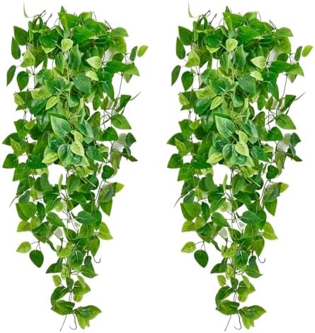 Freyalife Fake Hanging Plants Vines 2pcs for Home Decor