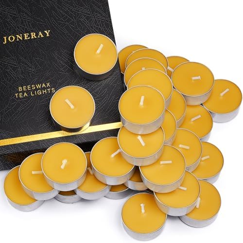 32 Pack Pure Beeswax Tealight Candles