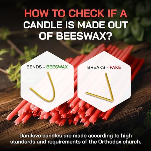 Danilovo Honey-Scented Beeswax Taper Candles - Pack of 50