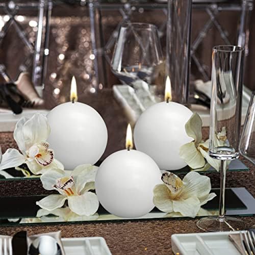 Bolsius 2 Count White Ball Candles - 275 Inch Dripless Smokeless