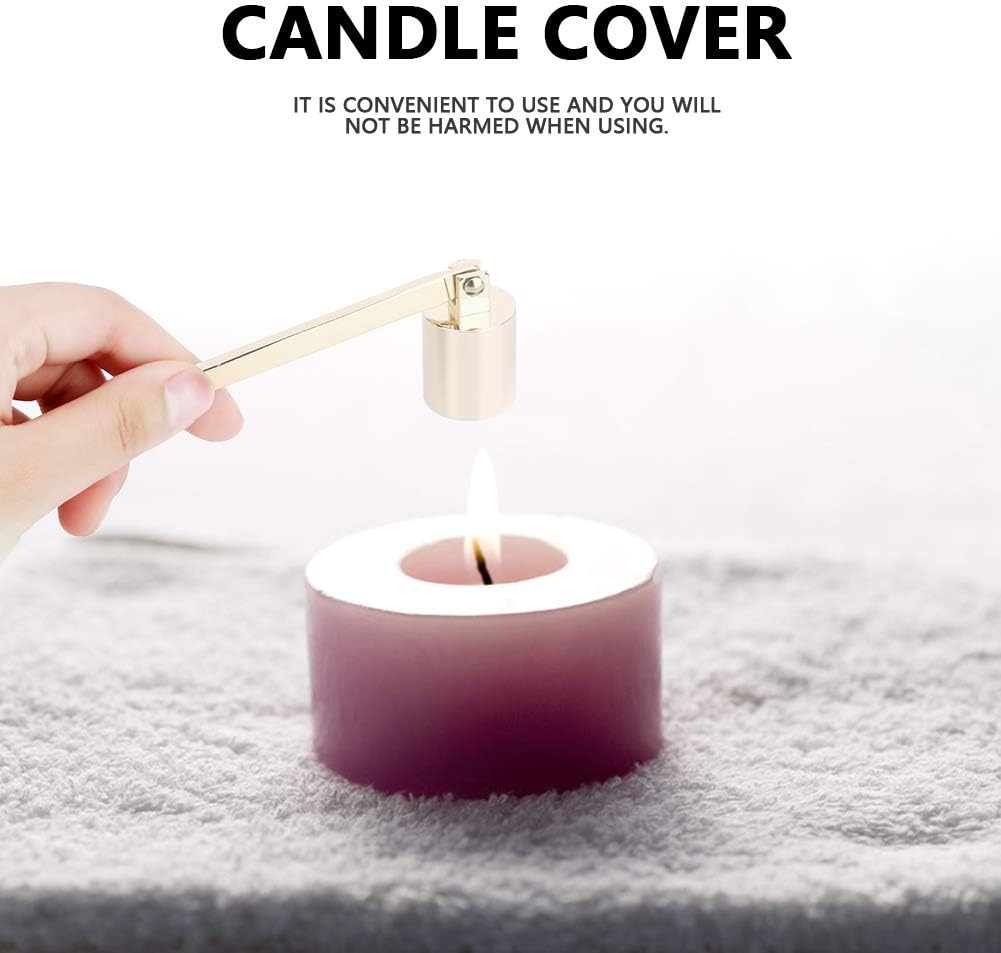 plplaaoo Gold Candle Snuffer with Wick Trimmer