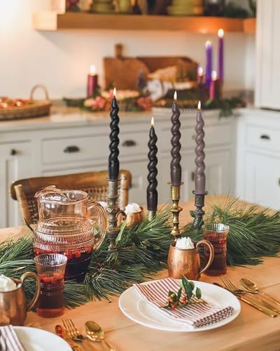 Brown Gradient Taper Candles 75 Inch Set of 4