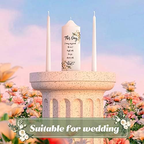 Frienda Unity Taper Candles Wedding Set With Eucalyptus Leaf