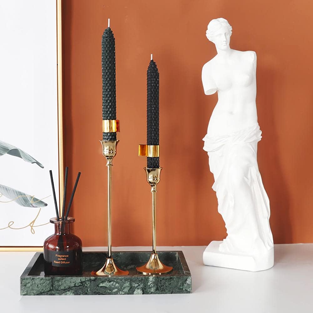 14 Pack Hand-Rolled Beeswax Taper Candles 8 Inch