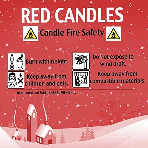 100 pcs Bulk Red Taper Candles for Christmas Decor