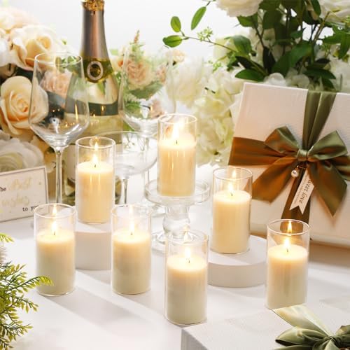 10 Pack Glass Candle Cylinders for Wedding Decor