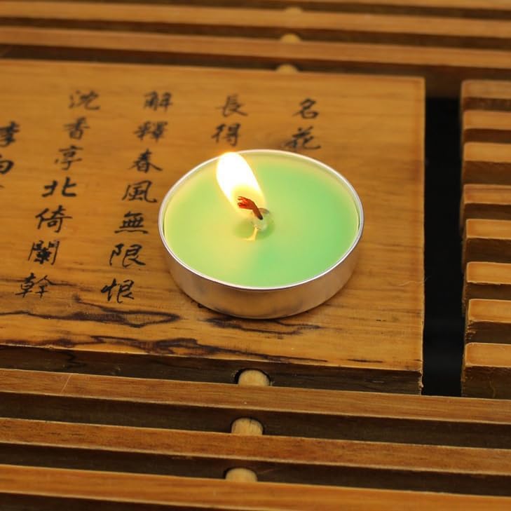 10 Pack Tea Light Candles with 15-2 Hour Burn Time