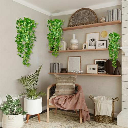 Freyalife Fake Hanging Plants Vines 2pcs for Home Decor