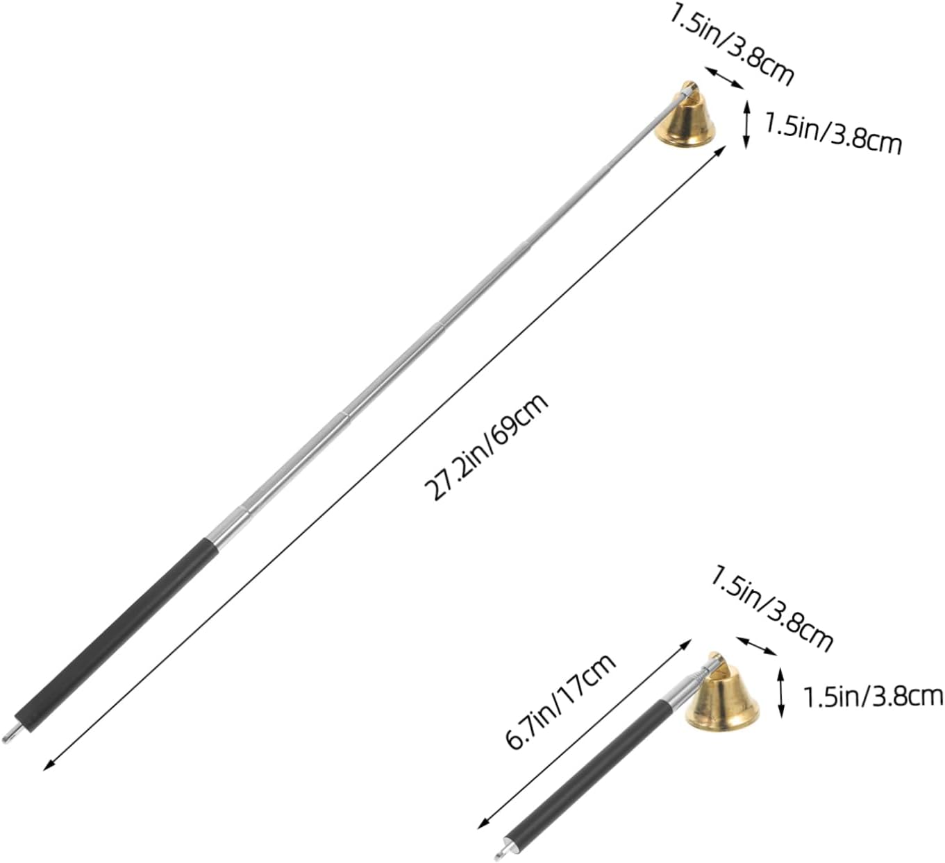 PRETYZOOM Adjustable Candle Snuffer Tool with Long Handle