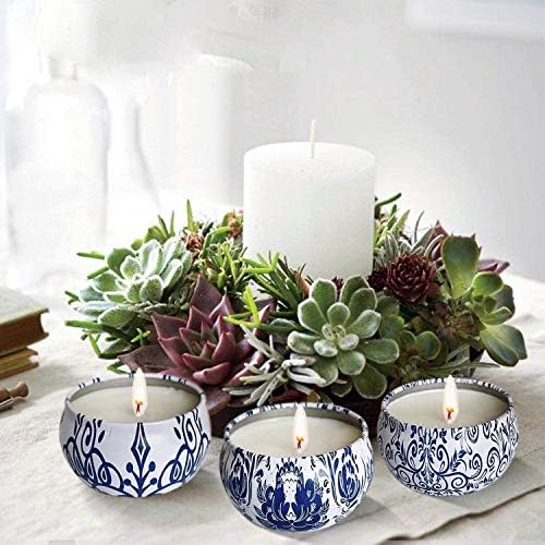 JHENG Set of 16 Soy Wax Aromatherapy Candles with Lid