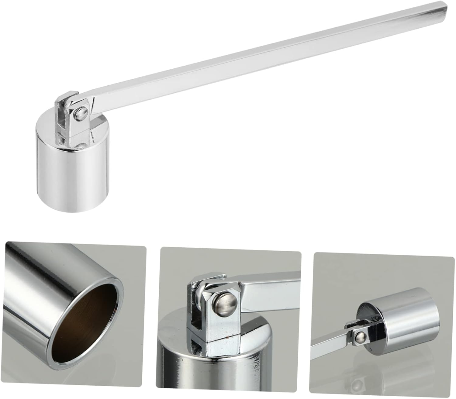 1Pc Elegant Stainless Steel Candle Snuffer Straight Hood Design
