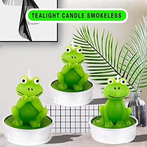 LONCESS Frog Tealight Candles 6 Pack Birthday Gift
