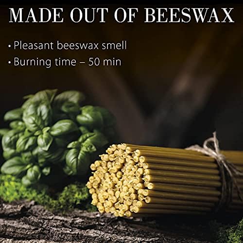 Danilovo Pure Beeswax Candles - Honey Scented Drip Free Smokeless Pack of 100
