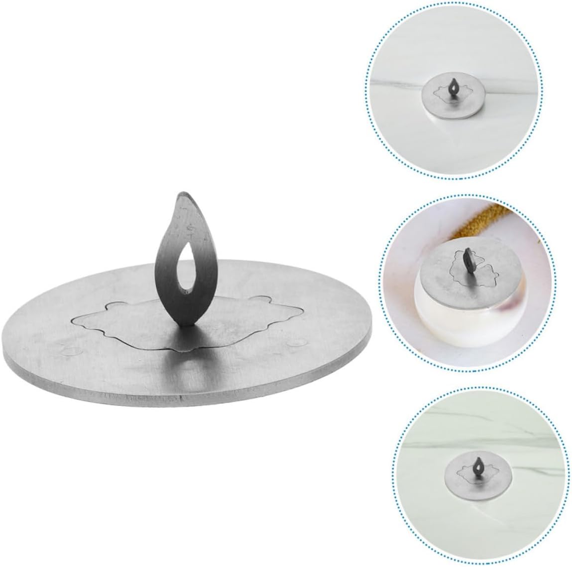 VOSAREA 2pcs Stainless Steel Candle Snuffer Windproof Extinguisher Tool