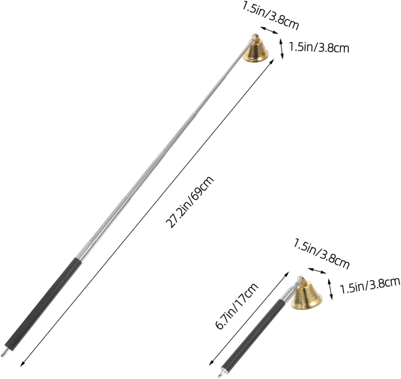 Cabilock Efficient Candle Extinguisher Tool Long Handle Wick Snuffer