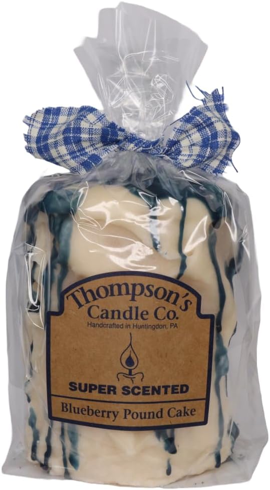 Thompsons Candle Co Blueberry Pound Cake Pillar Candles