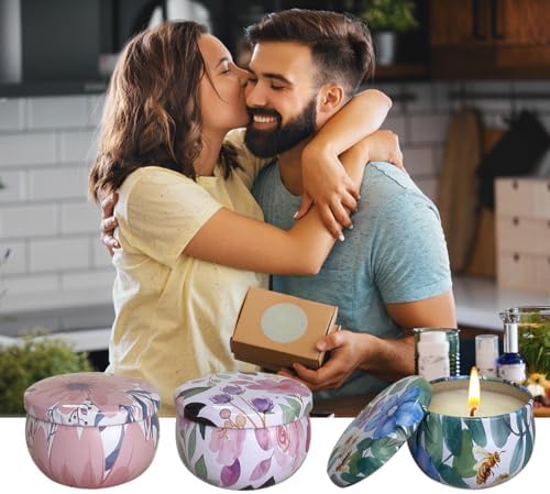 3 Pack Ladies Candles Set Rose Jasmine Magnolia Scented Jar Candles