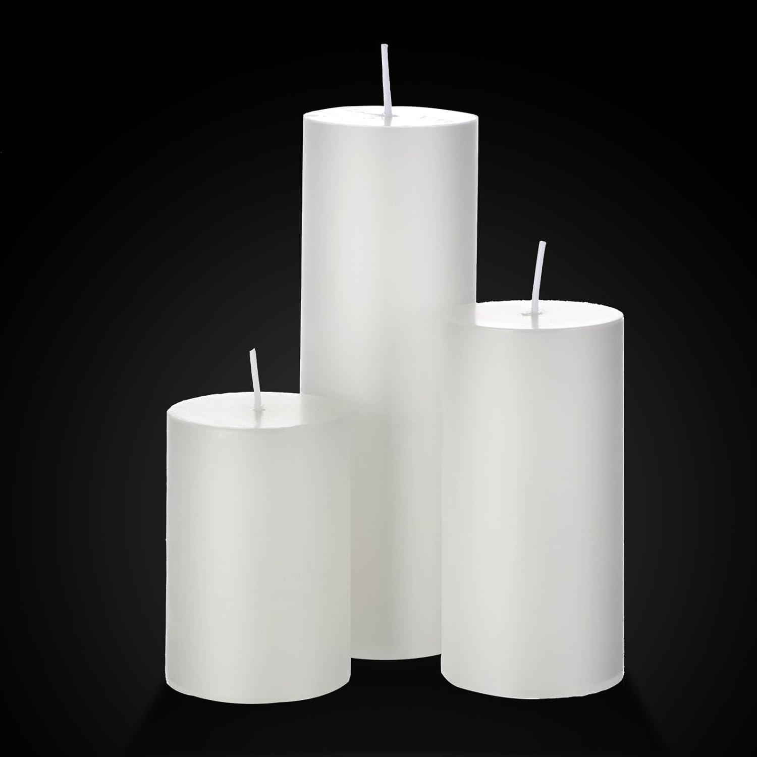 Shihanee 60 Pcs Pillar Candles and Clear Glass Vases Set