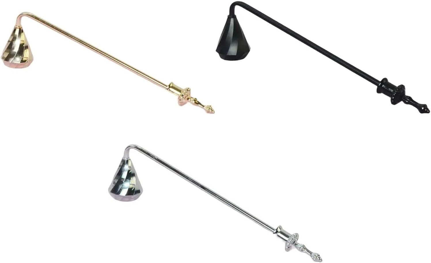 Candle Snuffer 2Pcs Metal Bell Shaped Stopper for Extinguishing Candles Safely