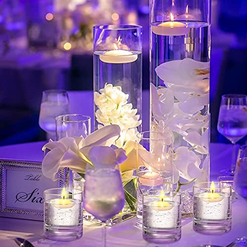 50 Pieces 15 Inch Unscented Floating Candles for Centerpieces