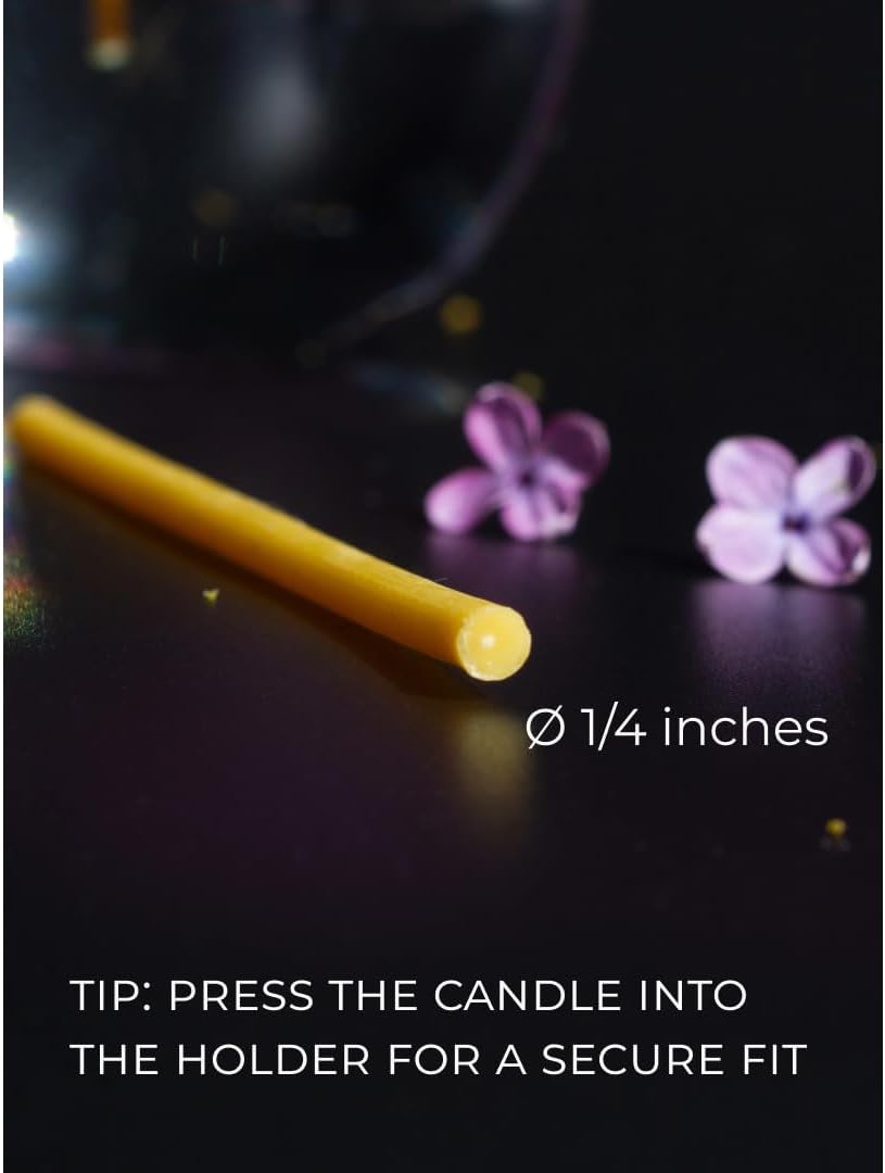 CANDWAX 50 Pack Yellow Taper Candles 7 Inch
