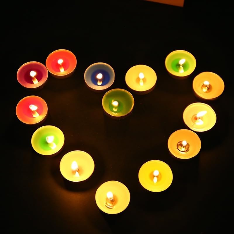 10 Pack Tea Light Candles with 15-2 Hour Burn Time