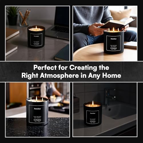 Cendaz Scented Candle with 3 Wicks and Free Snuffer