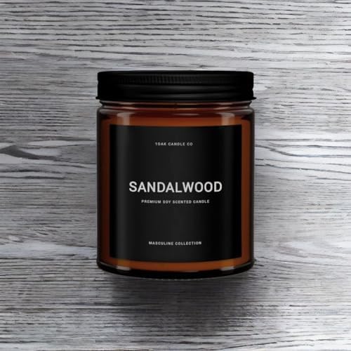 1OAK Scented Candles for Men - Sandalwood Jar Candle