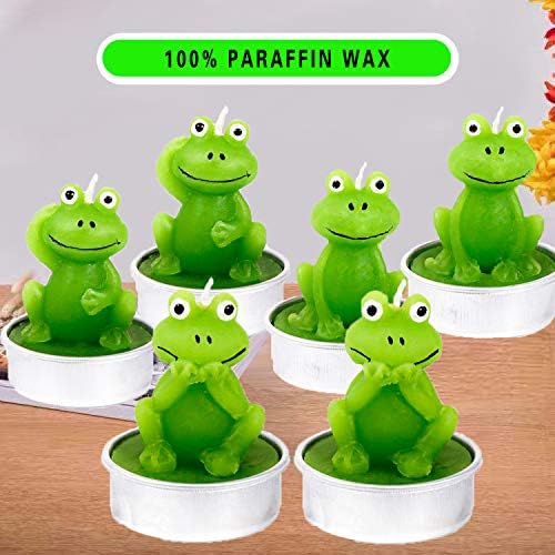 LONCESS Frog Tealight Candles 6 Pack Birthday Gift