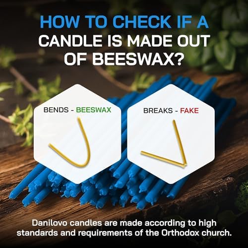 Danilovo Thin Taper Beeswax Candles - Honey Scented Pack of 50