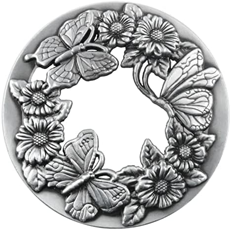 ITROLLE Silver Antique Butterfly Candle Shade Lid Sleeve