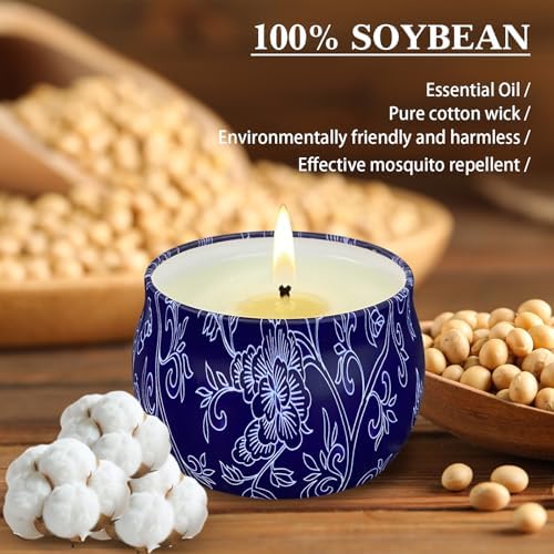 Citronella Candles 4 Pack Natural Soy Wax Outdoor Set