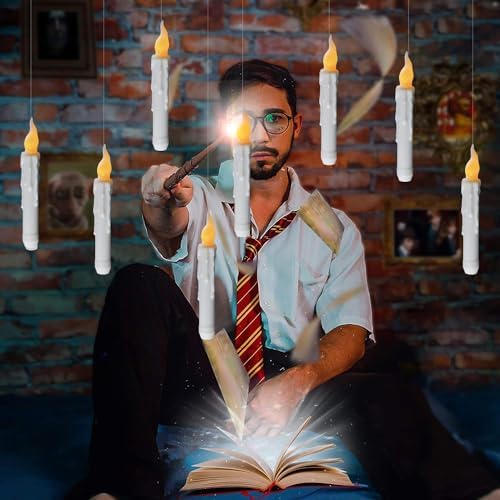 Magic Floating Candles with Wand 12PCS LED Halloween Decorations