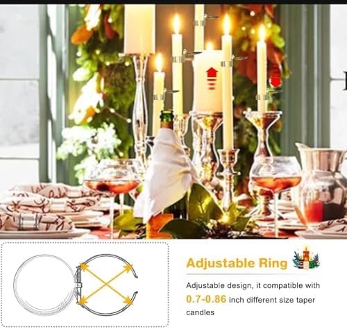 4Pcs Gold Metal Candle Snuffer Extinguisher with Automatic Timer