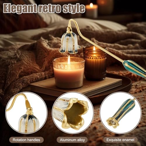 Retro Metal Candle Snuffer with Handle for Safe Flame Extinguishing