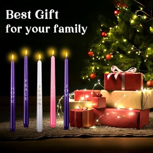 10 Inch Dripless Smokeless Taper Candles Pack of 5