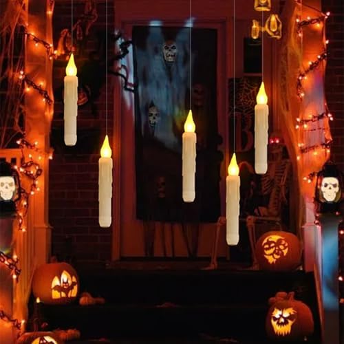 Magic Floating Candles with Wand 12PCS LED Halloween Decorations
