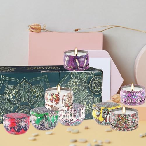 24 Scented Candles Gift Set Soy Wax Jar Candles