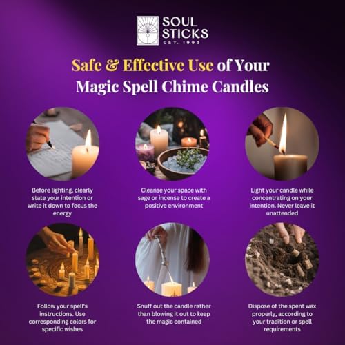 Soul Sticks Peace Magic Spell Chime Taper Candles 20 Pack