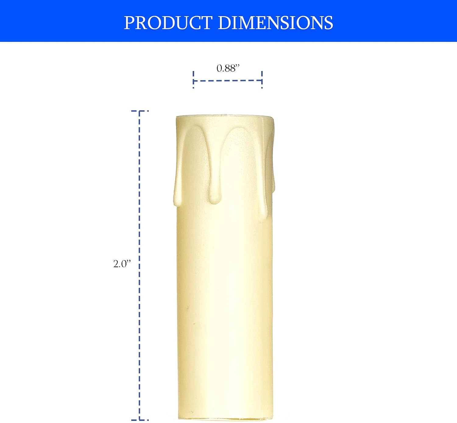 Ciata 12 Pack Ivory Plastic Drip Candle Covers 2 Inch