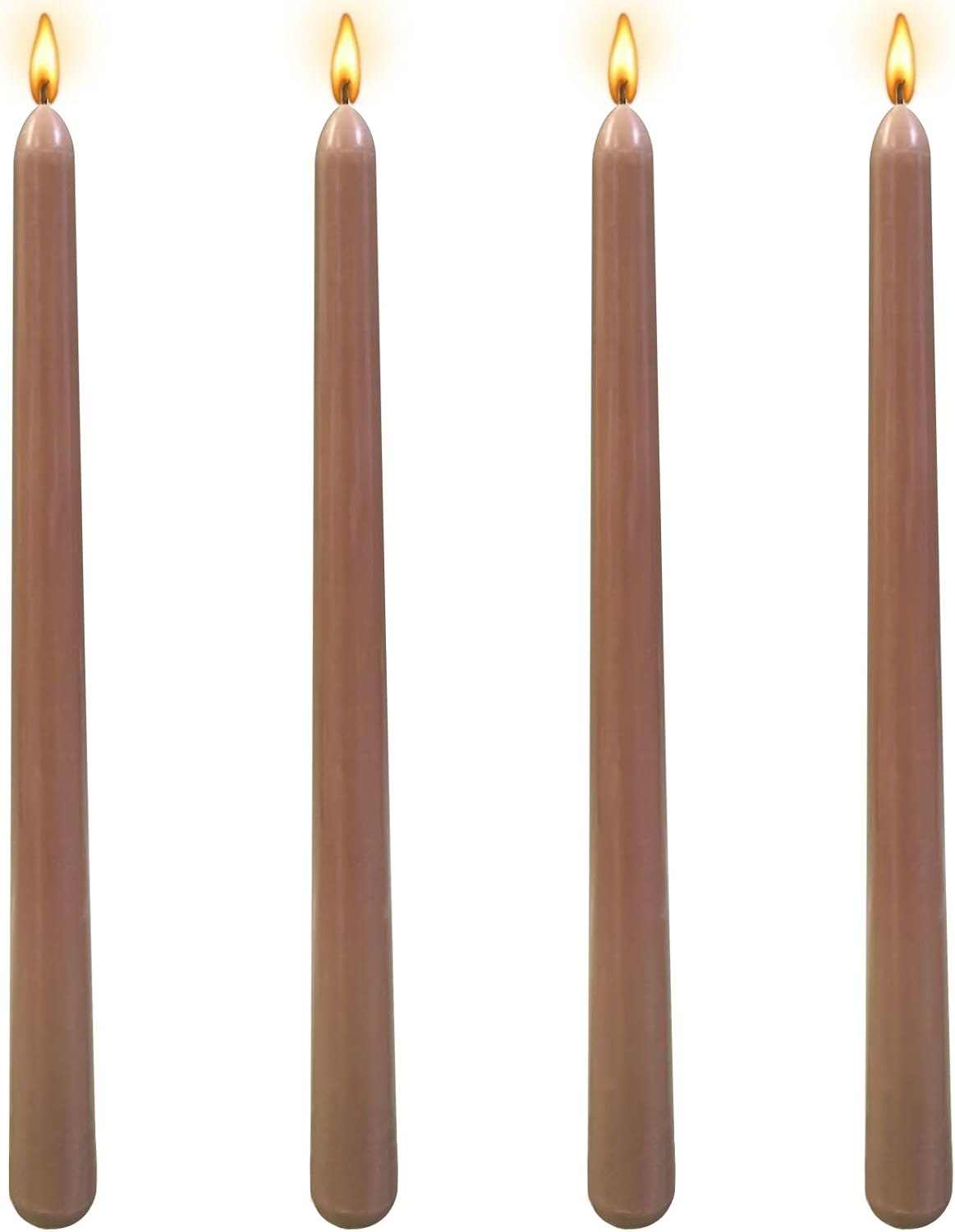 Berkebun 10 Inch Brown Taper Candles Set of 4