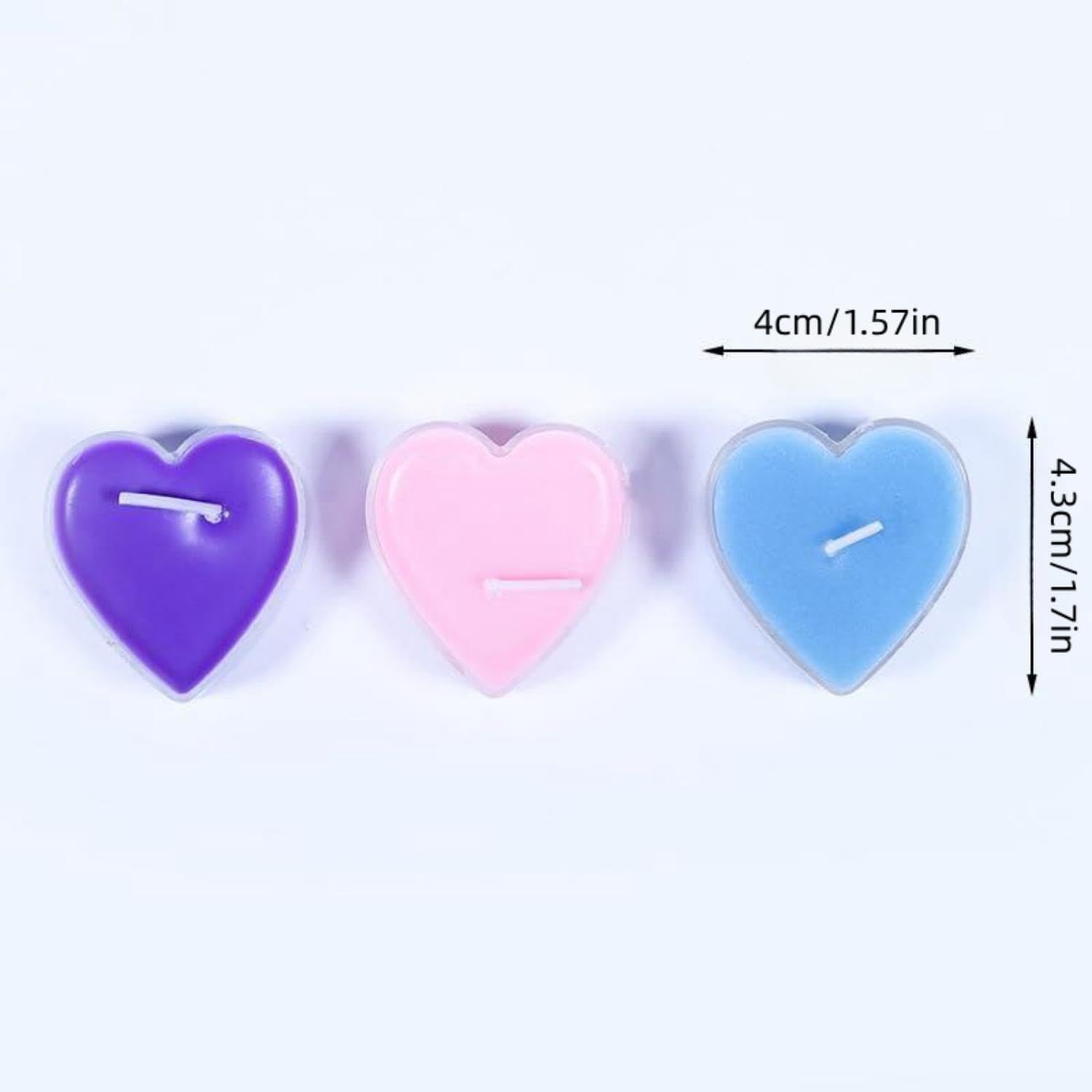 Santiyis Pink Tea Lights 9 Pack Romantic Heart Candles