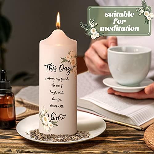 Frienda Unity Taper Candles Wedding Set With Eucalyptus Leaf