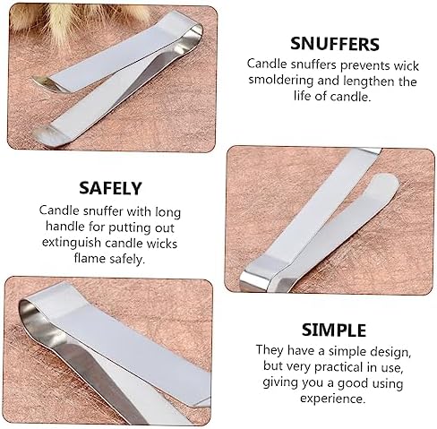 IMIKEYA 25pcs Candle Extinguishing Clip Metal Wick Clamp for Snuffing