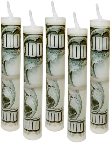 Money Shaped Birthday Candles - 5 Pack Set