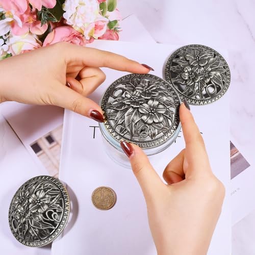 Globleland 3Pcs 3Inch Flower Candle Covers for Jar Candles