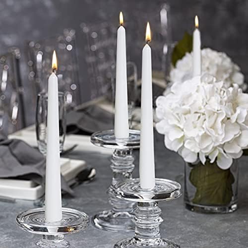 BOLSIUS 10 Inch Dinner Candles 10 Pack Smokeless Dripless Taper Candles