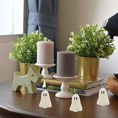 Itechpanda 4 Pack Halloween Ghost Candles