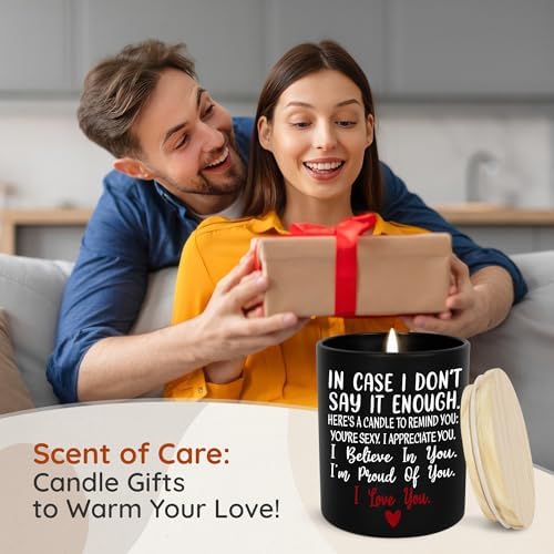 TEEZWONDER Vanilla Lavender Candle 10 Oz Jar - Romantic Anniversary Gift for Couples